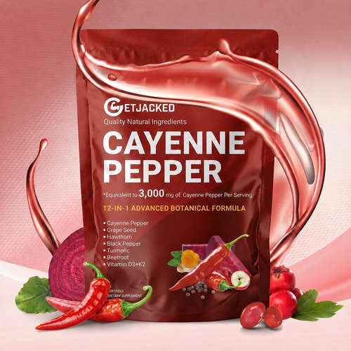 Support Vascular Function with GetJacked Cayenne Softgels 90
