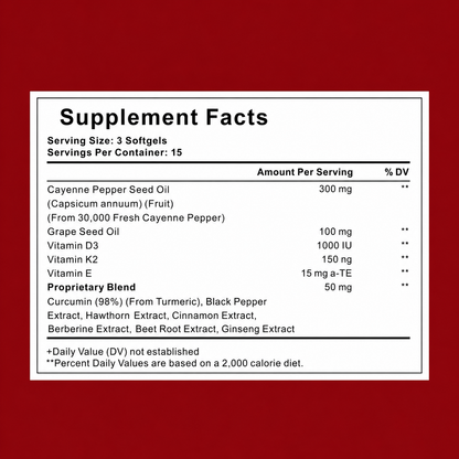 Support Vascular Function with GetJacked Cayenne Softgels 45