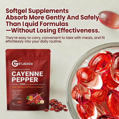 Support Vascular Function with GetJacked Cayenne Softgels 90